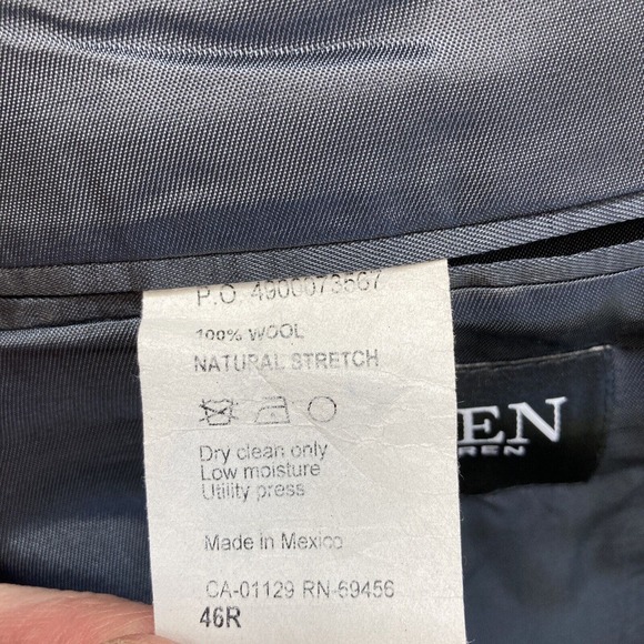 Lauren Ralph Lauren Slim Fit Mens 100% Wool Coat Blazer 2-Button Jacket Size 46R - Picture 10 of 16